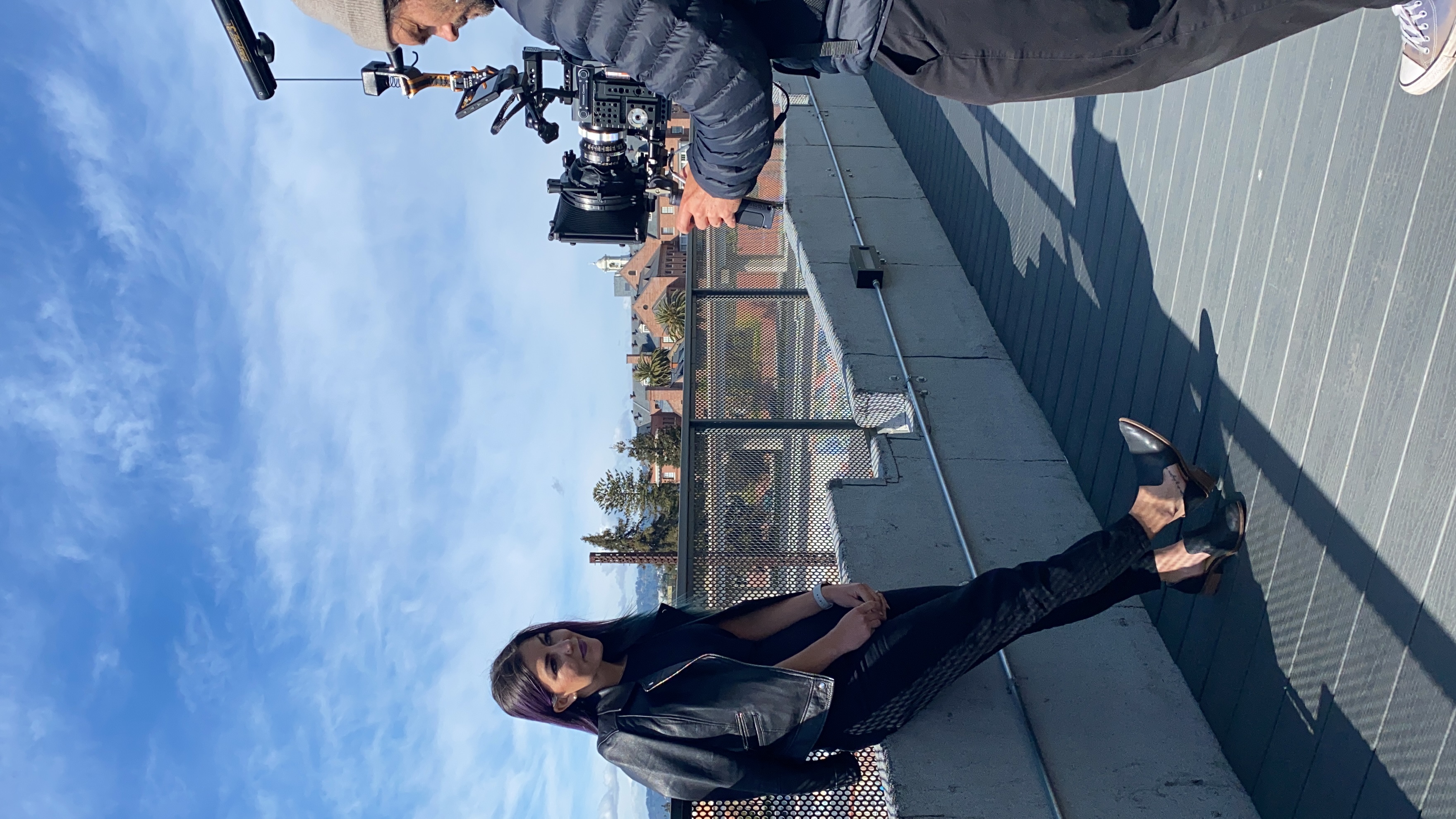 Dr. Julia Garcia on set